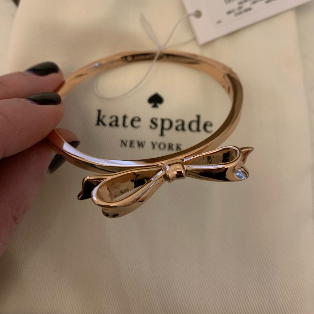 Kate Spade rose gold bow bracelet